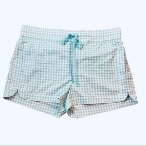 🆕 Vineyard Vines Gingham Harbor Shorts, Andros Blue (Seafoam Green), Size L